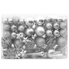 Weihnachtskugel-Set Stancuta, 111-teilig (Polystyrol), silber