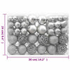 Weihnachtskugel-Set Stancuta, 111-teilig (Polystyrol), silber