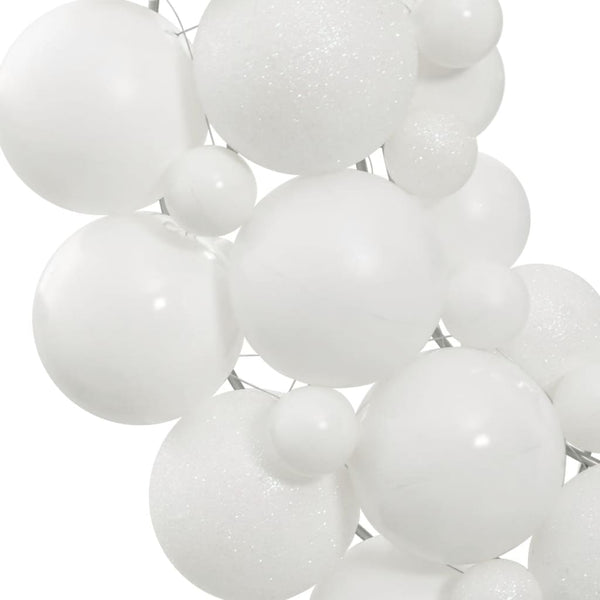 Valkoinen jouluseppele Teeru 45cm (polystyreeni)
