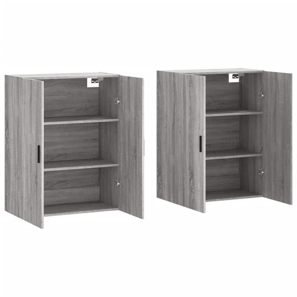 Dafina Wandschränke grau 69,5x34x90cm (2 Stück Sonoma)