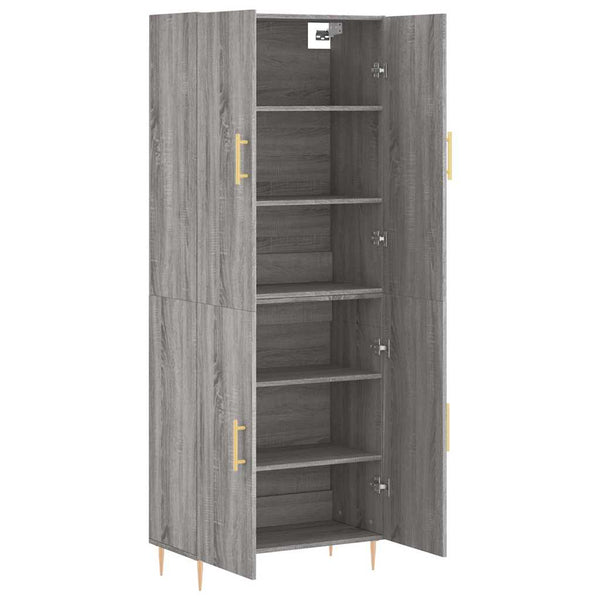 69,5x34x180cm Schrank Ashely, grau (Holz)