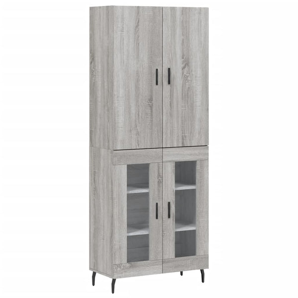 Schrank Timis, Grau, 69,5x180x34cm (Holzkonstruktion)