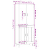 Schrank Timis, Grau, 69,5x180x34cm (Holzkonstruktion)