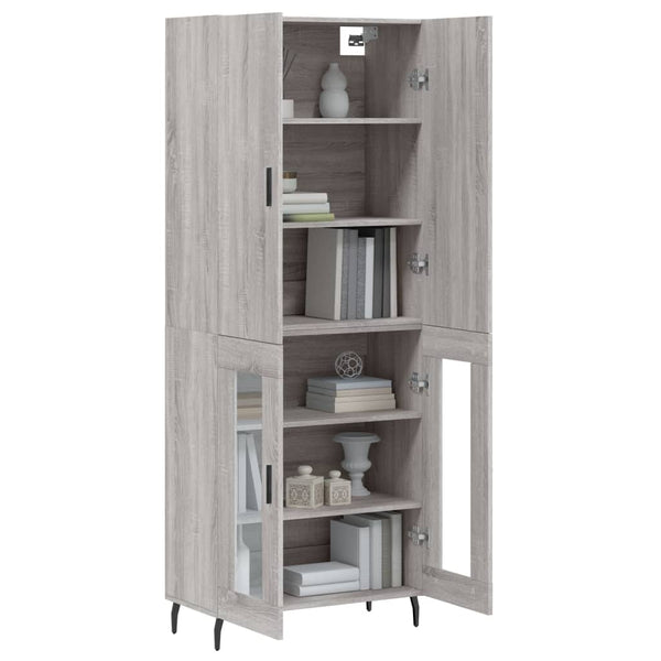 Schrank Timis, Grau, 69,5x180x34cm (Holzkonstruktion)