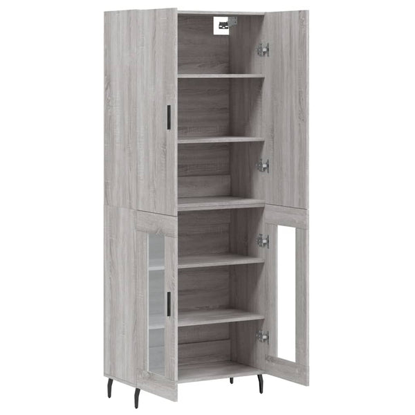Schrank Timis, Grau, 69,5x180x34cm (Holzkonstruktion)
