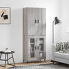 Schrank Timis, Grau, 69,5x180x34cm (Holzkonstruktion)
