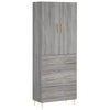 69,5x34x180cm grauer Schrank (Holz) Ashely