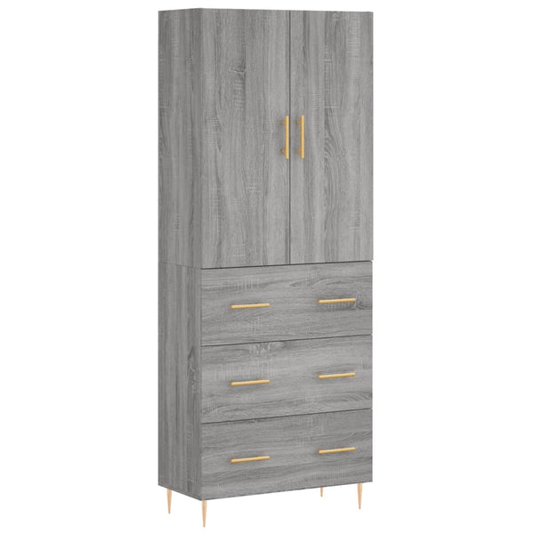 69,5x34x180cm grauer Schrank (Holz) Ashely