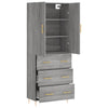 69,5x34x180cm grauer Schrank (Holz) Ashely