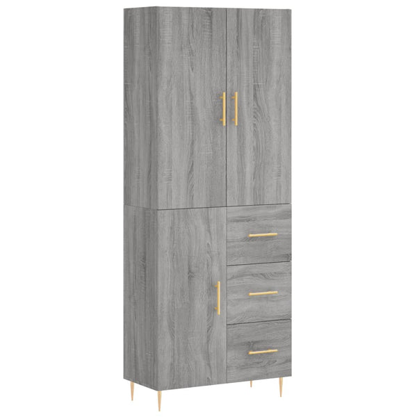 Schrank grau 69,5x34x180cm Ashely (aus Holz)