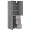 Schrank grau 69,5x34x180cm Ashely (aus Holz)