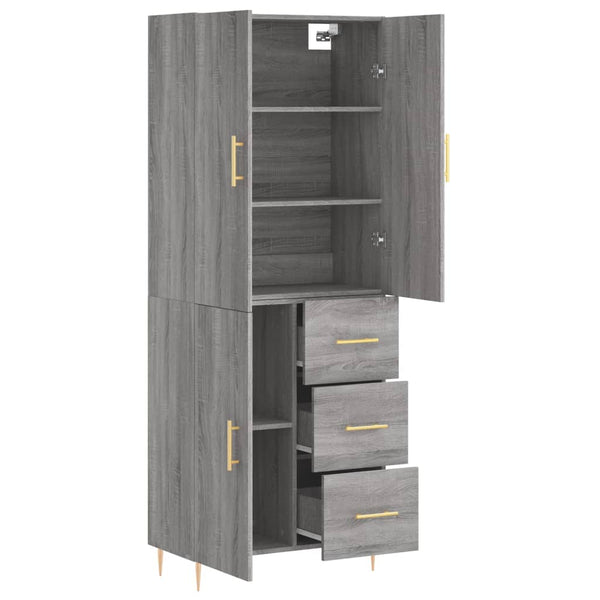 Schrank grau 69,5x34x180cm Ashely (aus Holz)