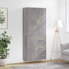 Schrank grau 69,5x34x180cm Ashely (aus Holz)