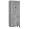 Grauer Timis-Schrank 180x34x69,5cm (Holz)