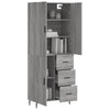 Grauer Timis-Schrank 180x34x69,5cm (Holz)