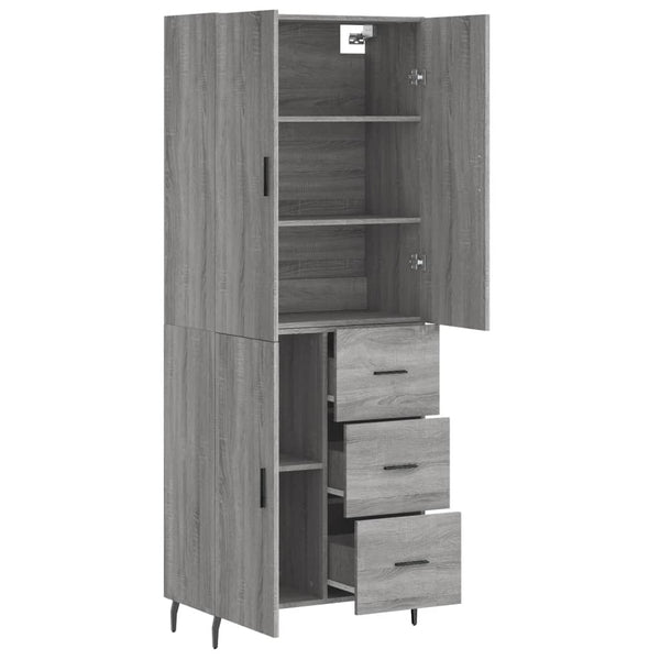 Grauer Timis-Schrank 180x34x69,5cm (Holz)