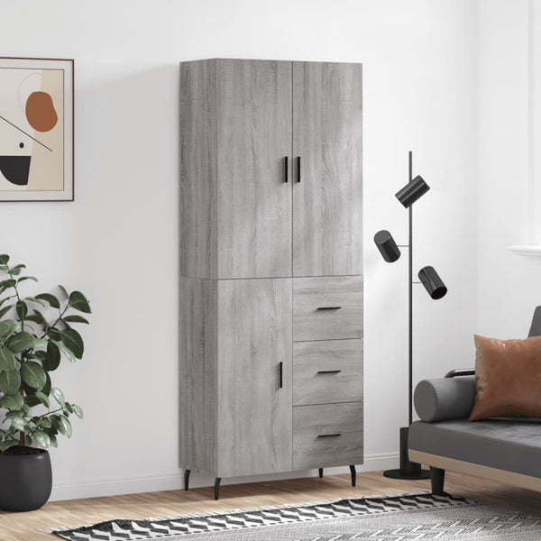 Grauer Timis-Schrank 180x34x69,5cm (Holz)