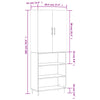 Grauer Ashley Schrank 69,5x34x180cm (Holz)