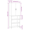 Timis grauer Schrank 69,5x34x180cm (aus Holz)