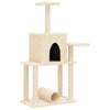 Kletterbaum für Katzen, cremefarben, mit Sisalkratzstämmen, Stanu 122cm