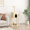 Kletterbaum für Katzen, cremefarben, mit Sisalkratzstämmen, Stanu 122cm