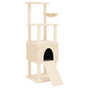 Kratzbaum Dimitri 153 cm hoch Creme mit Sisal-Kratzsäulen