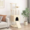 Kratzbaum Dimitri 153 cm hoch Creme mit Sisal-Kratzsäulen