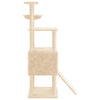 Kratzbaum Dimitri 153 cm hoch Creme mit Sisal-Kratzsäulen
