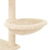 Kratzbaum Dimitri 153 cm hoch Creme mit Sisal-Kratzsäulen
