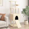 Kratzbaum Dimitri 153 cm hoch Creme mit Sisal-Kratzsäulen