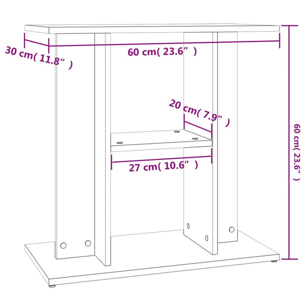 Räuchereichen-Aquariumunterschrank Millie 60x30x60cm (Holz)