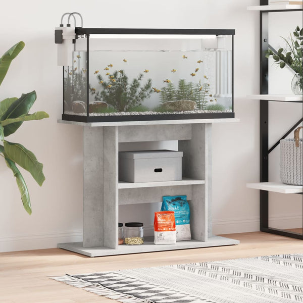 Aquariumunterschrank Betonoptik Millie 80x35x60cm (Holz)