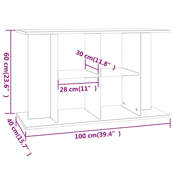 Valkoinen akvaarioteline Millie 100x40x60cm (puinen)
