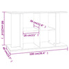 Grauer Aquarienunterschrank Millie 100x40x60cm (Holz)