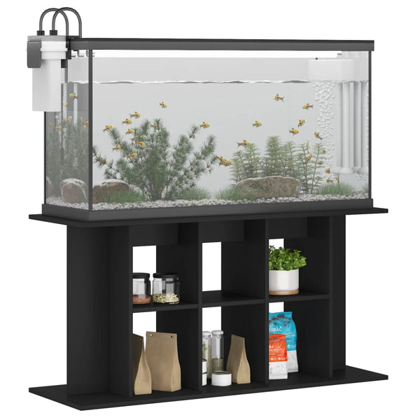 Schwarzer Aquarienunterschrank Millie 120x40x60cm (Holz)