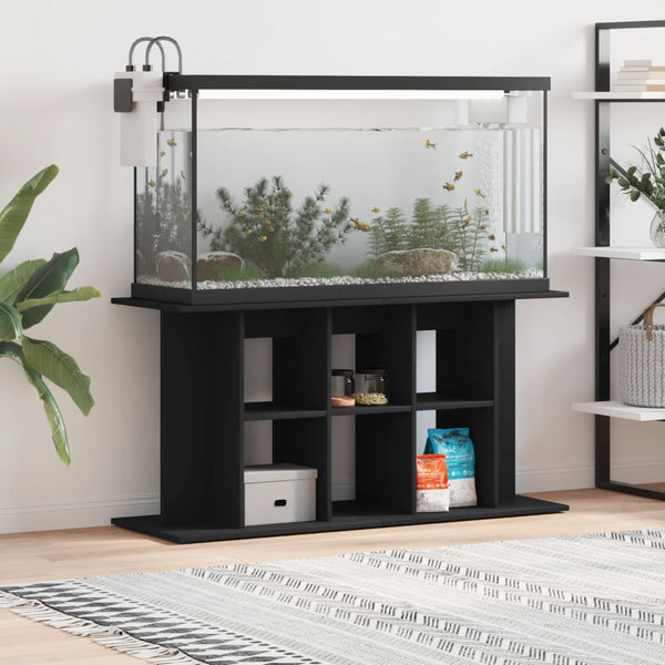 Schwarzer Aquarienunterschrank Millie 120x40x60cm (Holz)