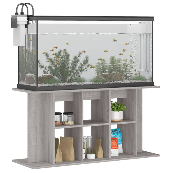 Grauer Aquarienschrank Millie 120x40x60cm (Holz)
