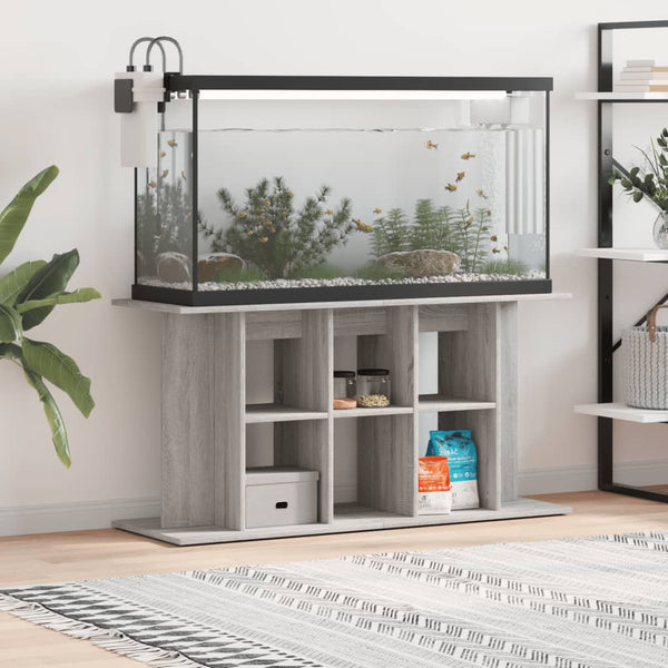 Grauer Aquarienschrank Millie 120x40x60cm (Holz)