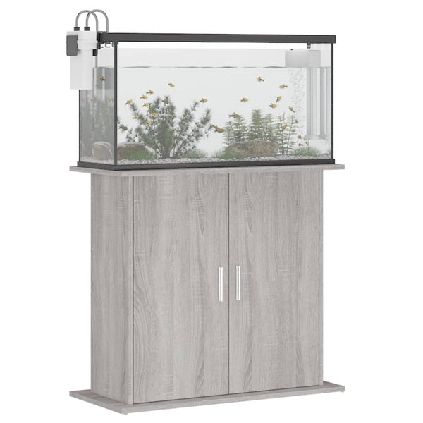 Grauer Aquarienschrank Omurbec 81x36x73cm (Holz)