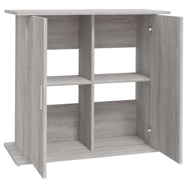 Grauer Aquarienschrank Omurbec 81x36x73cm (Holz)