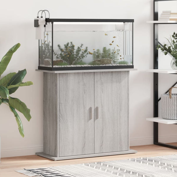 Grauer Aquarienschrank Omurbec 81x36x73cm (Holz)