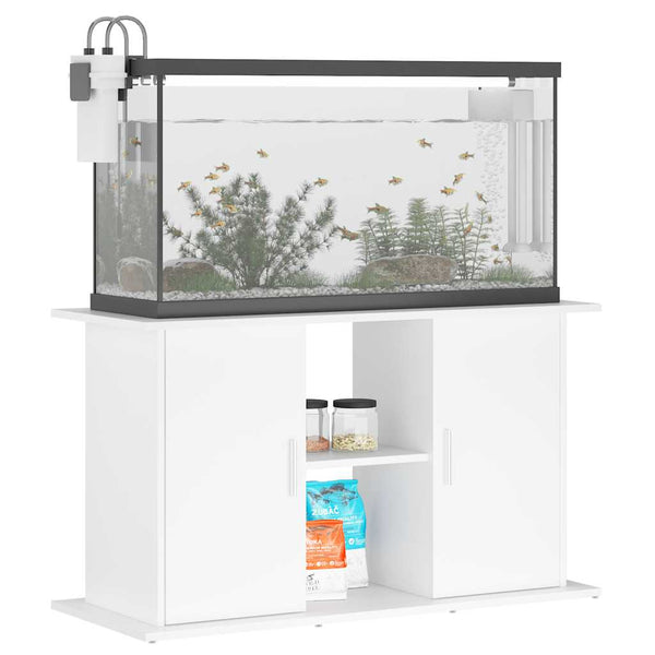 Weißer Aquarienschrank Omurbec 101x41x58cm (Holz)