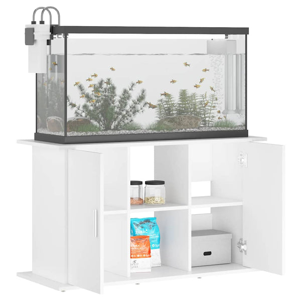 Weißer Aquarienschrank Omurbec 101x41x58cm (Holz)