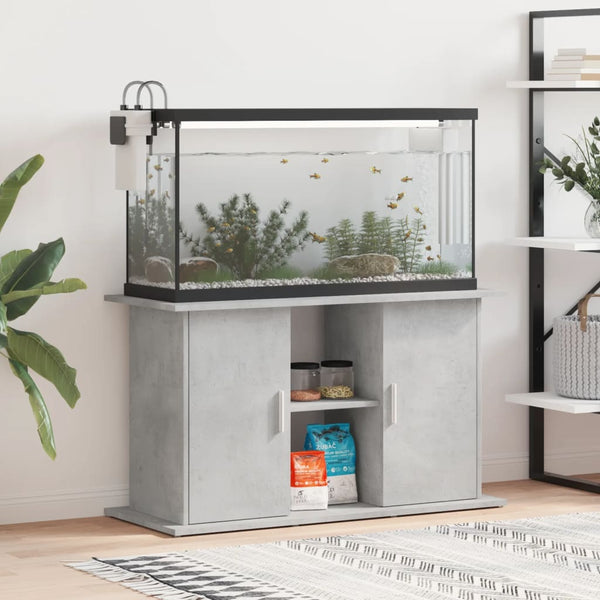 Aquariumunterschrank Omurbec 101x41x58 cm in Betongrau (Holz)