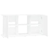 Weißer Aquarienunterschrank Omurbec 121x41x58cm (Holz)