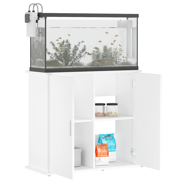 Weißer Aquarienunterschrank Varhelyi 81x36x73cm (Holz)