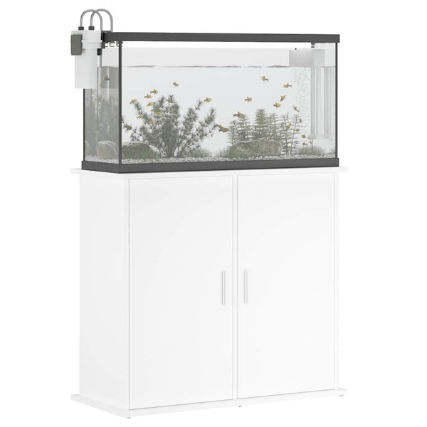 Weißer Aquarienunterschrank Varhelyi 81x36x73cm (Holz)