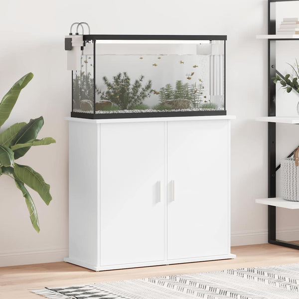 Weißer Aquarienunterschrank Varhelyi 81x36x73cm (Holz)