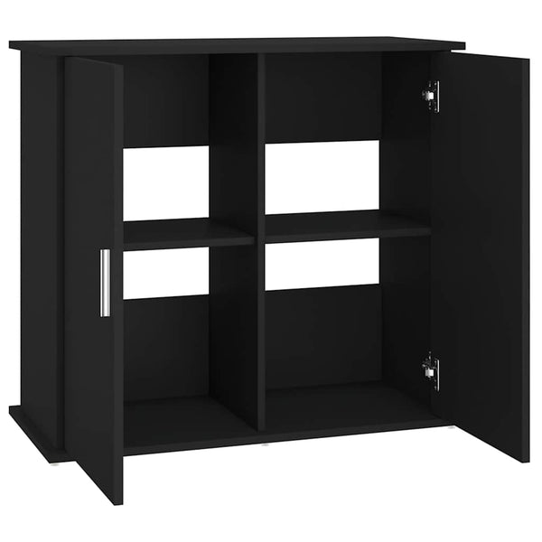 Schwarzer Aquariumunterschrank Varhelyi 81x36x73cm (Holz)