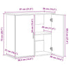 Schwarzer Aquariumunterschrank Varhelyi 81x36x73cm (Holz)